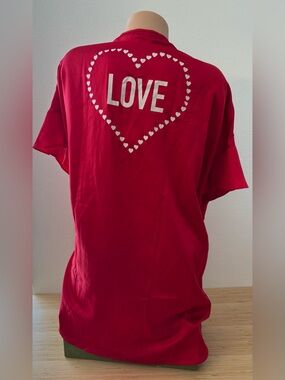 Victorias Secret Red Satin CoverUp Robe Love Heart